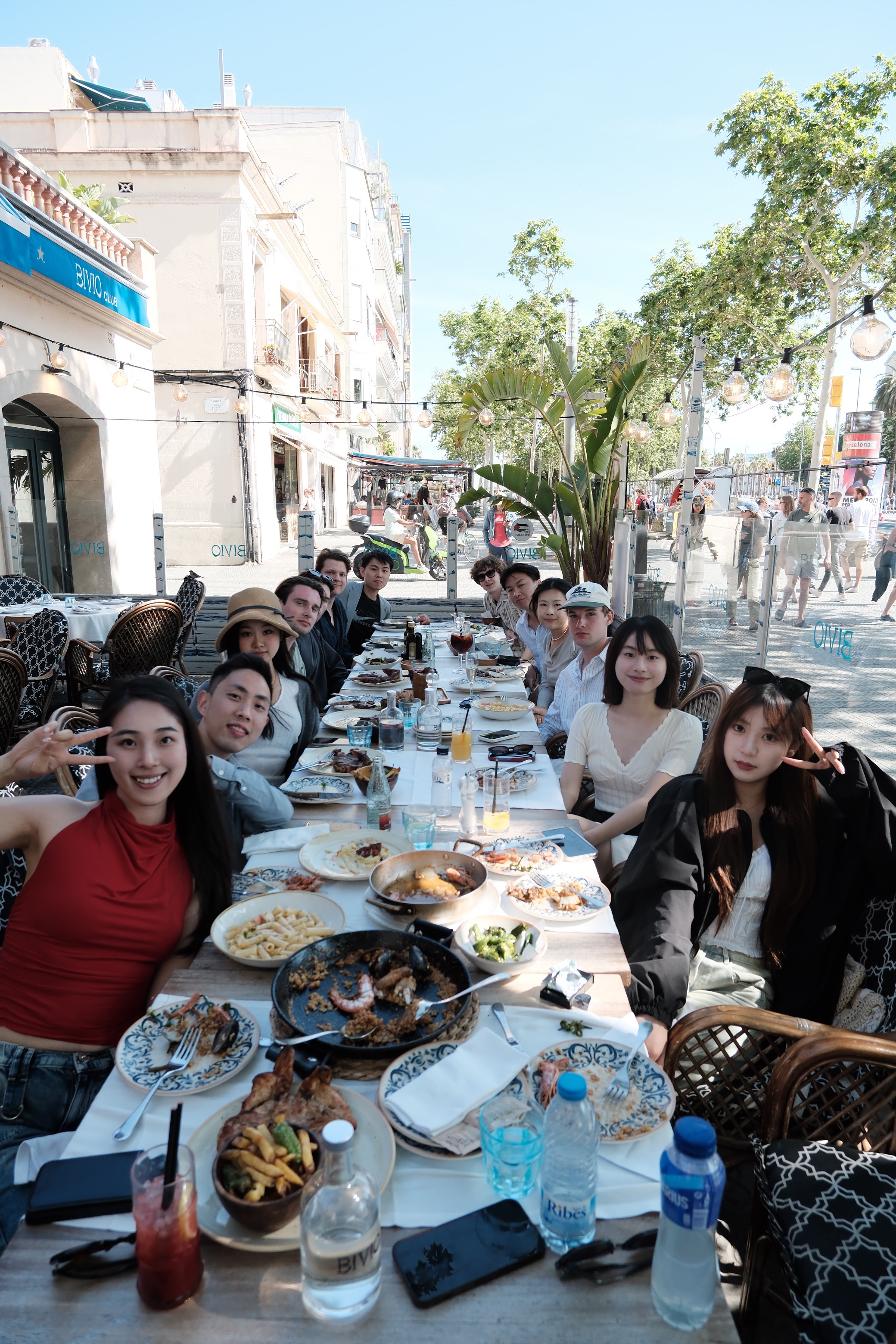 A meal outside