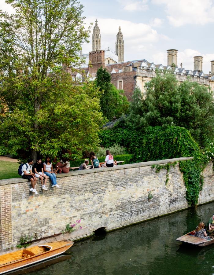 A view of Trinity Hall, Cambridge, from the river