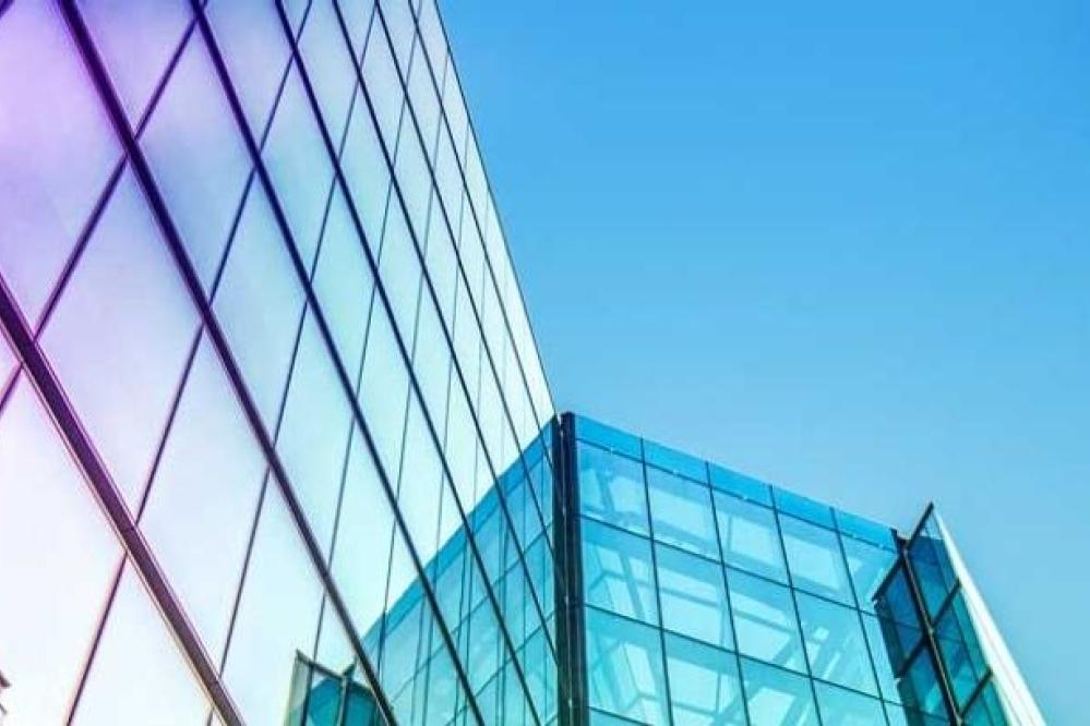 Glass building