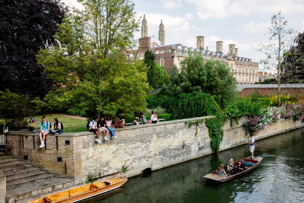 A view of Trinity Hall, Cambridge, from the river